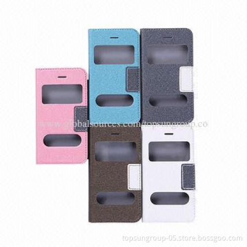 Hot Selling Flip Leather Cover for Samsung Galaxy, Made of PU Material